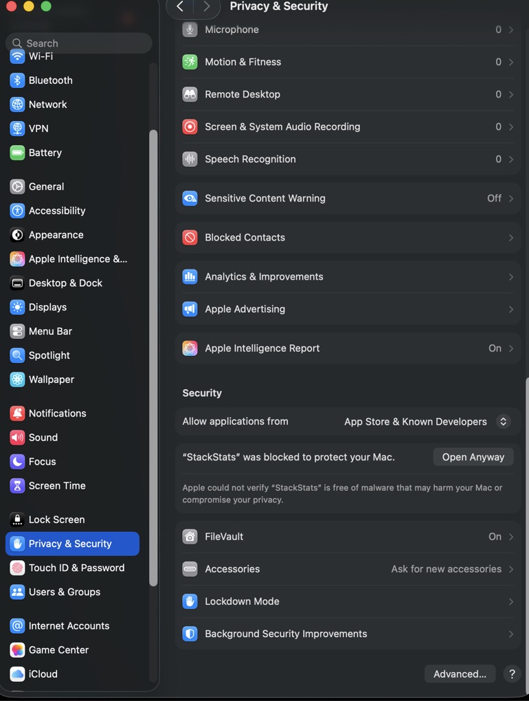 Privacy and Security with Open Anyway button